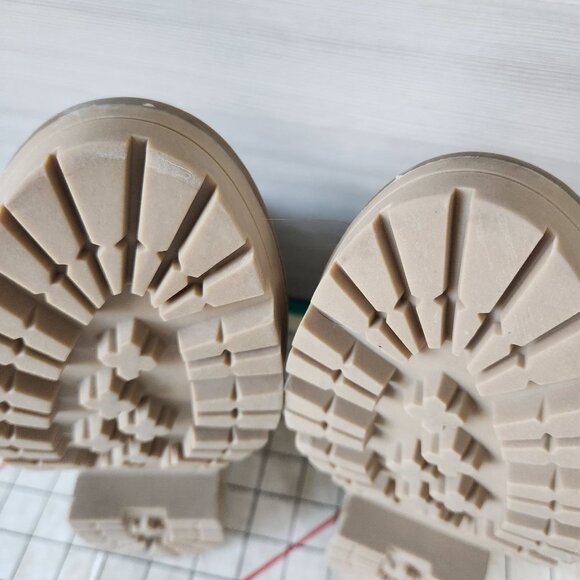 Women's Parker Lace-up Combat Boots Side Zip Universal Thread Tan Bootie - Picture 5 of 13